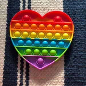 rainbow heart pop-it fidget